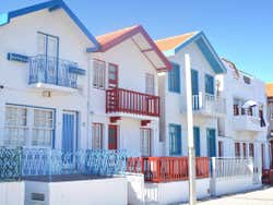 Houses on Costa Nova Beach